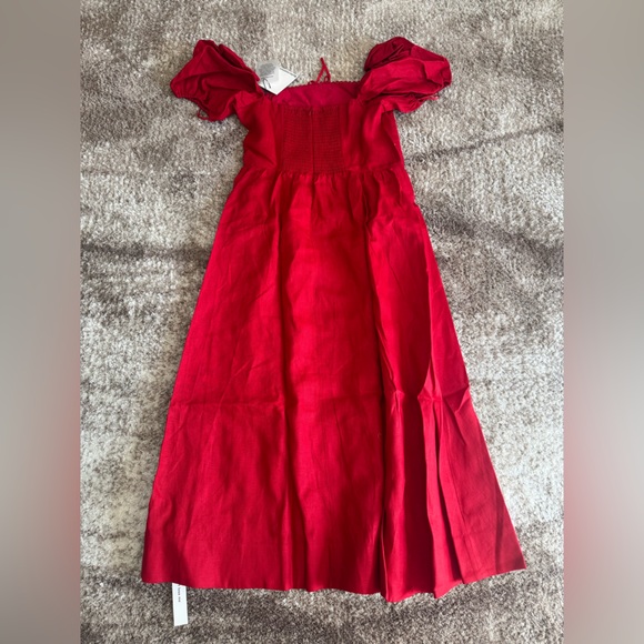 Reformation Mariela linen dress in cherry - Picture 5 of 5